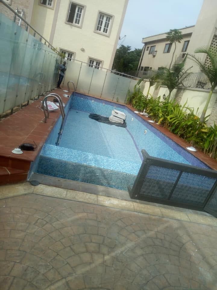 Pool project with glass fencing — Abuja, FCT